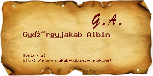 Györgyjakab Albin névjegykártya